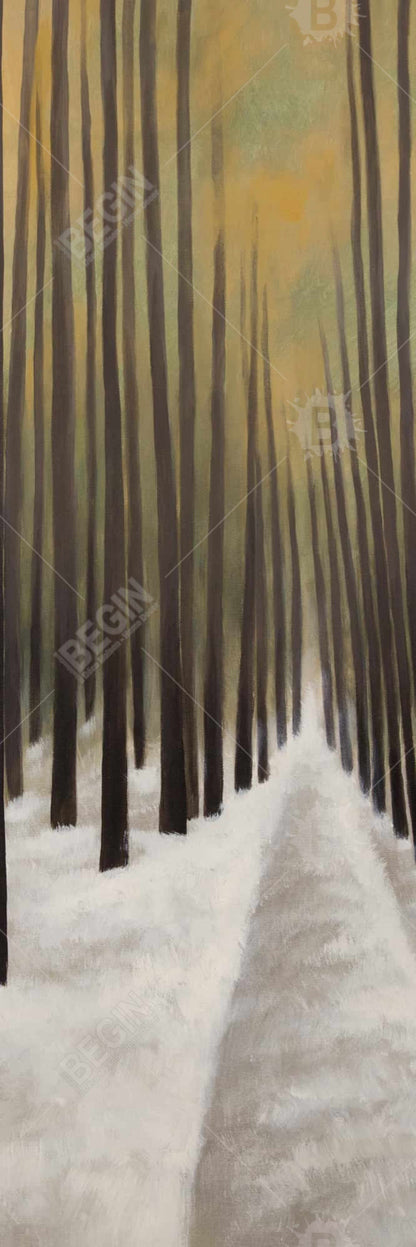 Toile de salon rustique marron | Décoration de randonnée en forêt