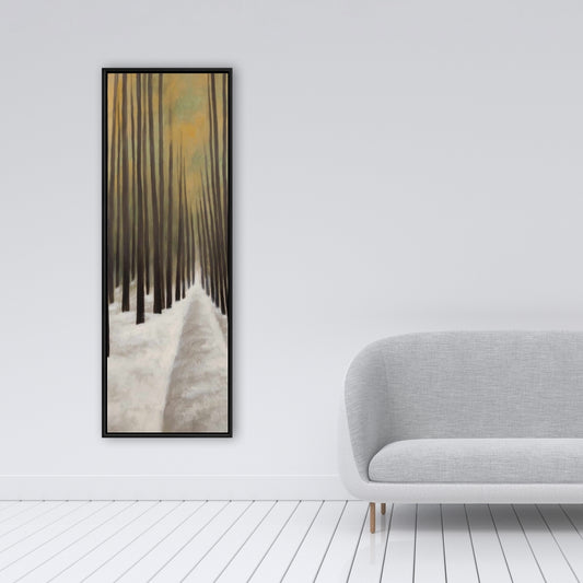 Toile de salon rustique marron | Décoration de randonnée en forêt