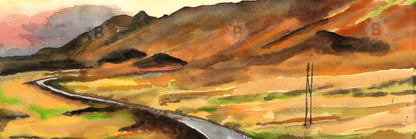 Sur la route en Islande | Décoration sur toile de paysage de montagne