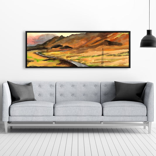 Sur la route en Islande | Décoration sur toile de paysage de montagne