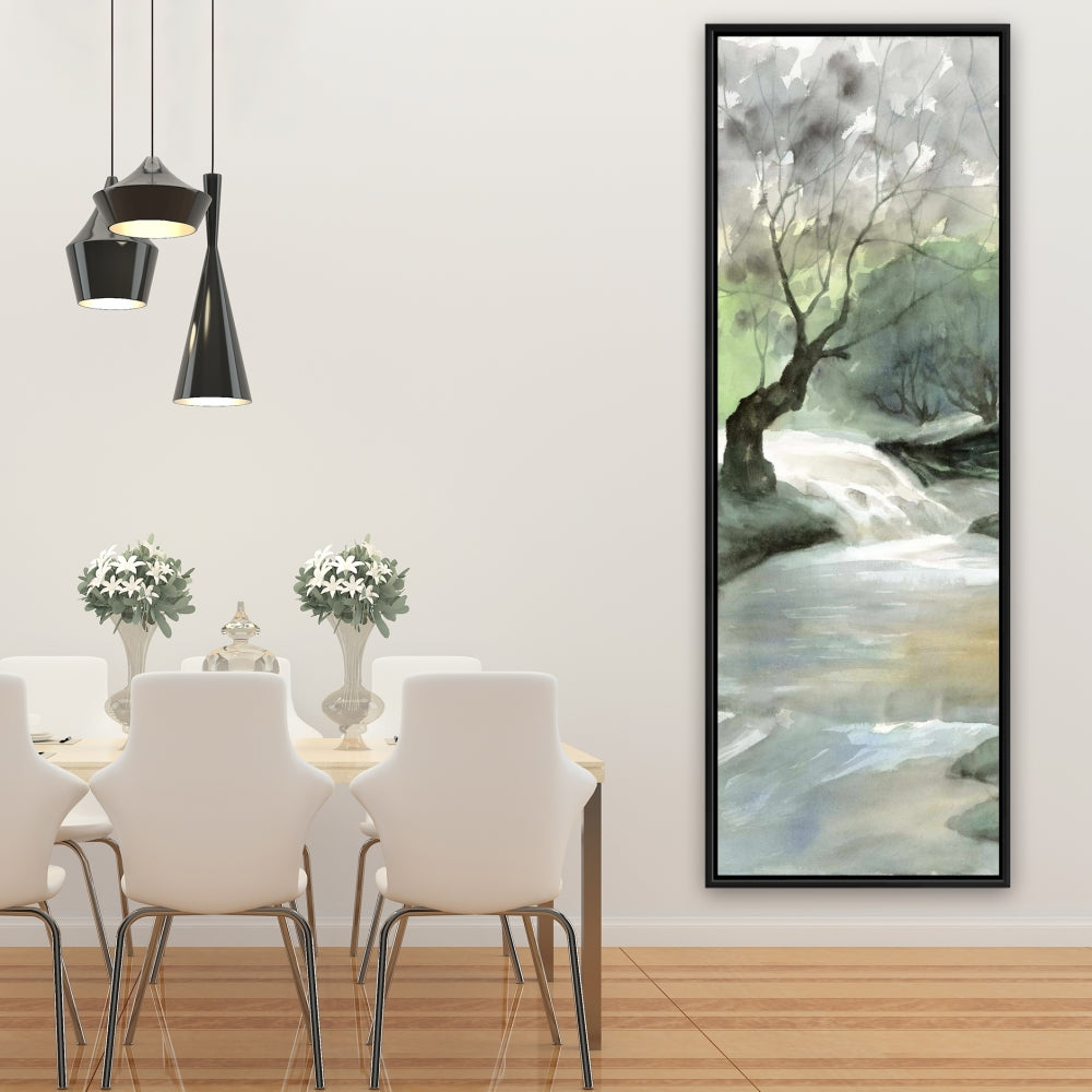 Oasis of Relaxation Green Landscapes Framed Canvas Decor