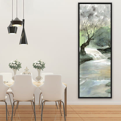 Oasis of Relaxation Green Landscapes Framed Canvas Decor