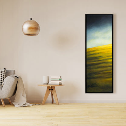 Hillock Rustic Framed Canvas | Mountains Kitchen Home Decor