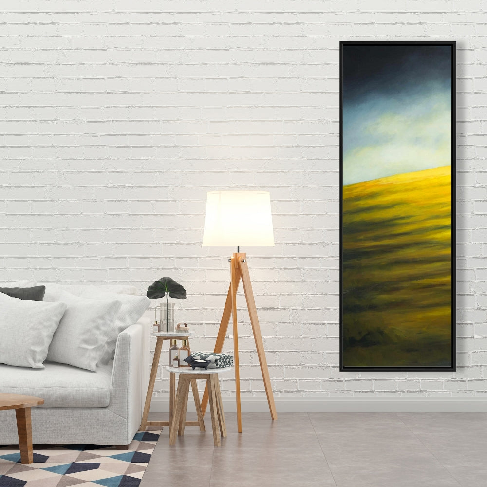 Hillock Rustic Framed Canvas | Mountains Kitchen Home Decor