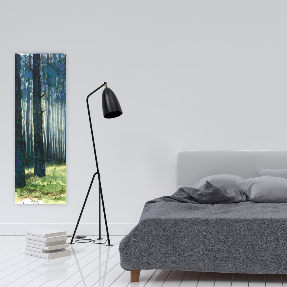 Glow Trees Blue Bedroom Canvas | Home Decor Wall Art