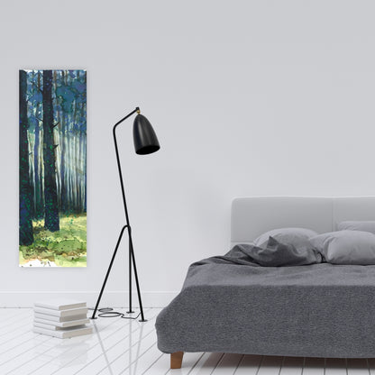 Glow Trees Blue Bedroom Canvas | Home Decor Wall Art