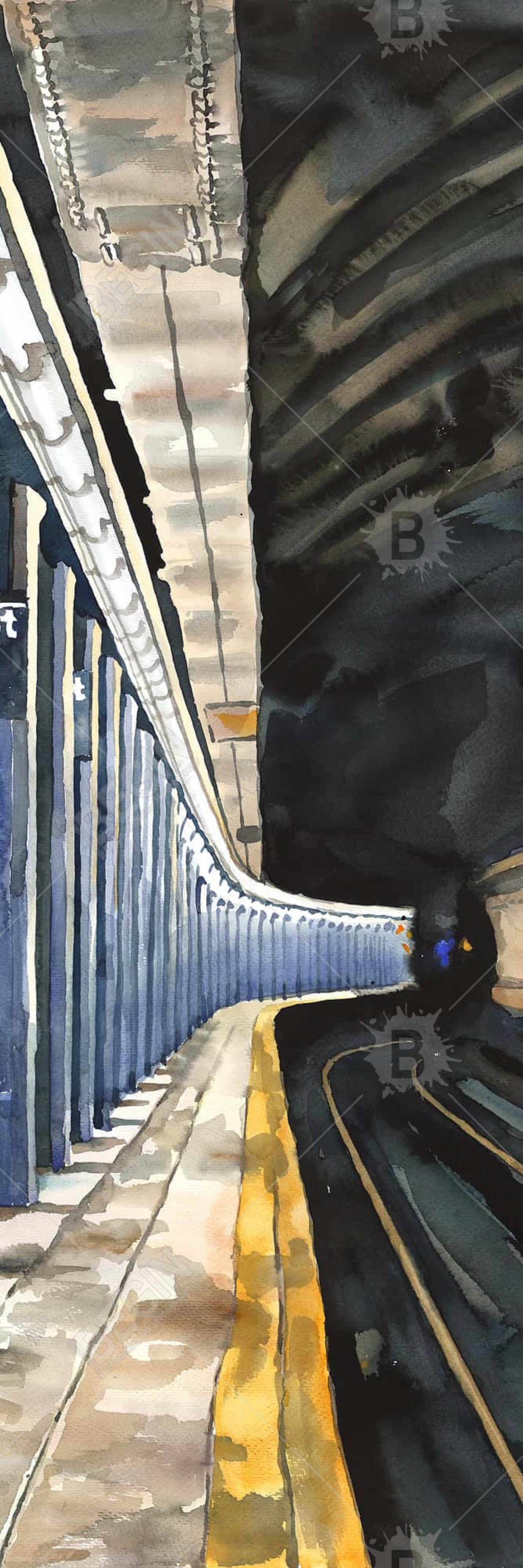 Toile industrielle du métro de New York | Décoration murale