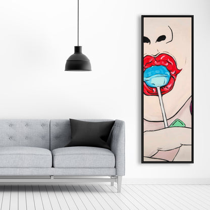 "Lollipop Blue Food Bedroom Canvas | Home Decor Framed Art"