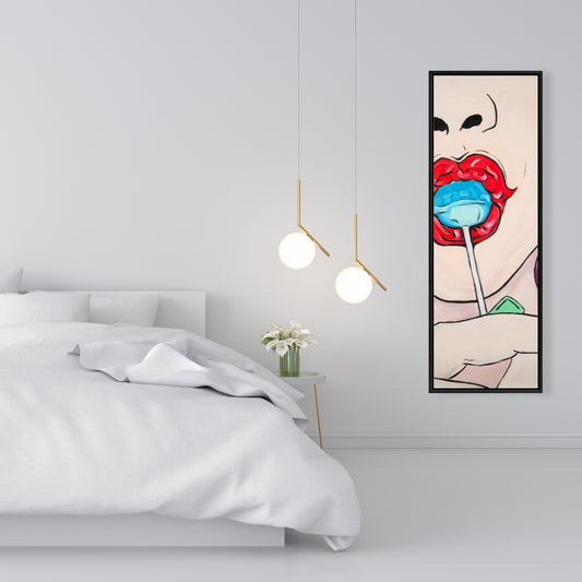 "Lollipop Blue Food Bedroom Canvas | Home Decor Framed Art"