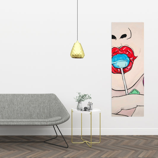 Blue Lollipop Canvas Art | Home Decor Wall Art Painting