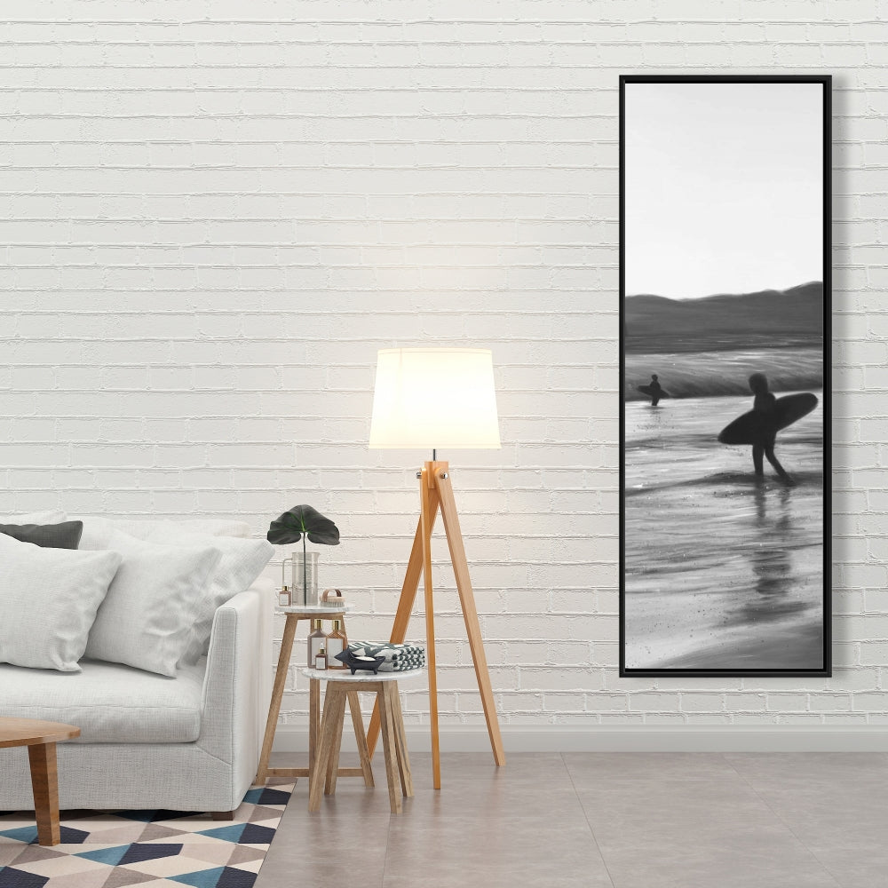 Toile de chambre à coucher « Surfeurs côtiers » | Décoration murale encadrée