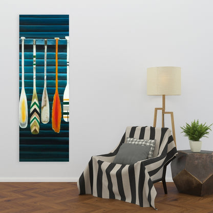 Blue Marine Paddles Canvas - Home Decor Sports & Games Art