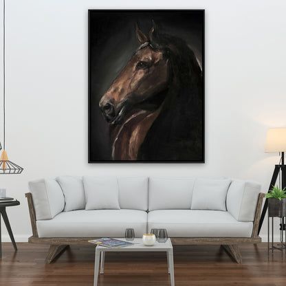Brown Bedroom Farm Animals Canvas - Spirit the Horse Decor