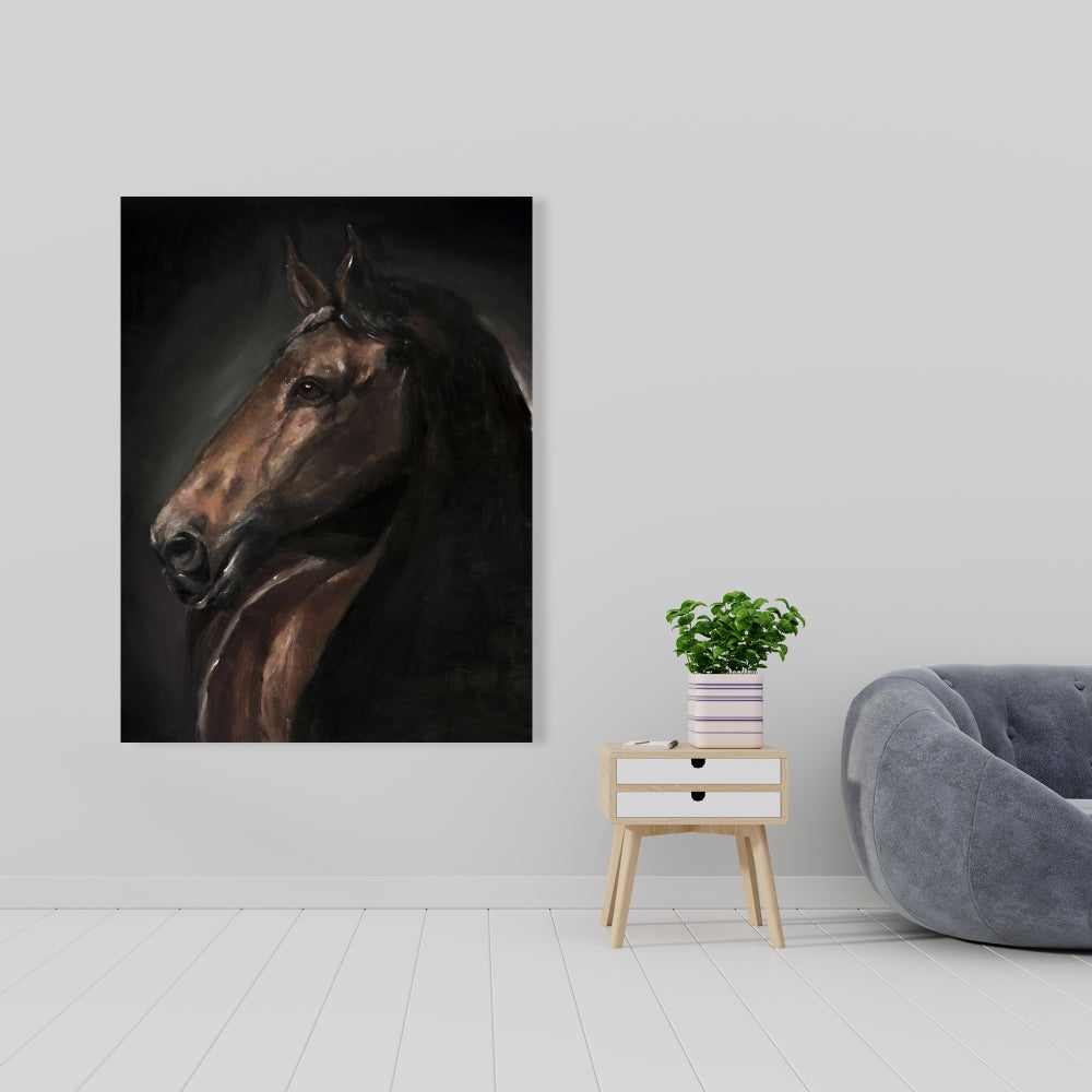 Toile Spirit le Cheval | Décoration de chambre rustique avec animaux de la ferme
