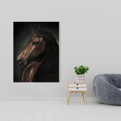 Toile Spirit le Cheval | Décoration de chambre rustique avec animaux de la ferme