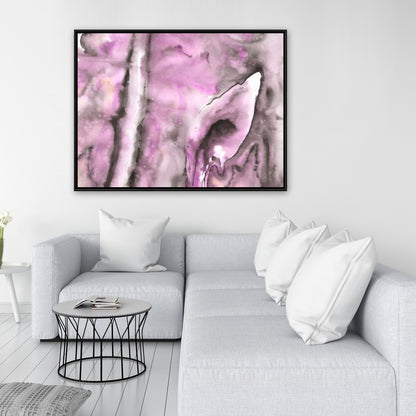 Toile encadrée « Formes abstraites violettes » | Décoration de chambre