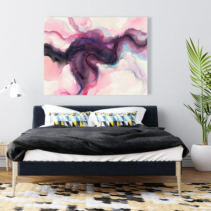 Celestial Body Purple Canvas - Astronomy Space Home Decor