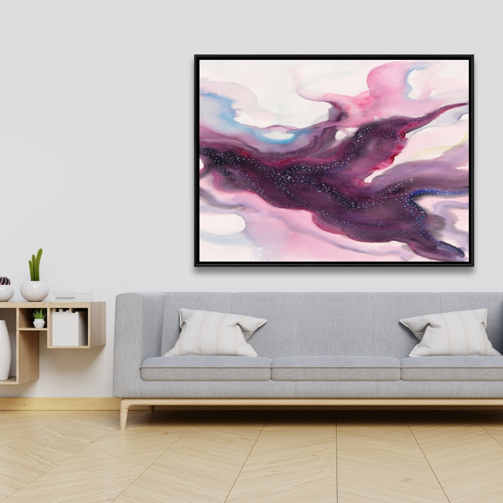 Milky Way Canvas | Purple Space Decor | Astronomy Spiritual Art