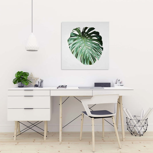 Monstera Leaf Botanical Canvas - Exotic Green Home Decor