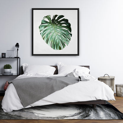 Toile encadrée Feuille de Monstera | Décoration botanique exotique pour la maison