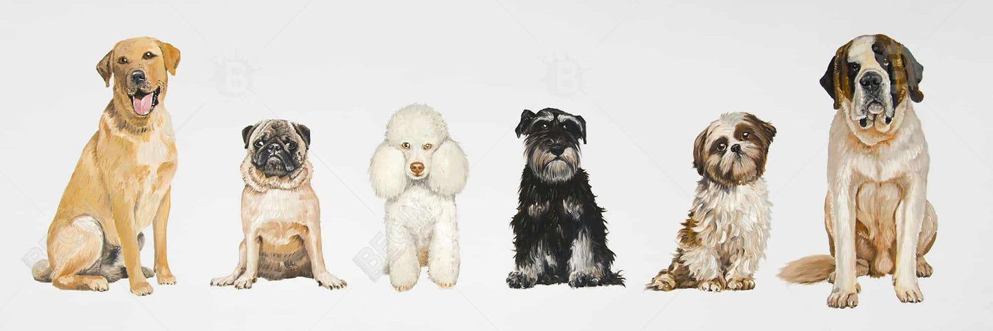Man's Best Friend White Canvas - Animal Bedroom Decor