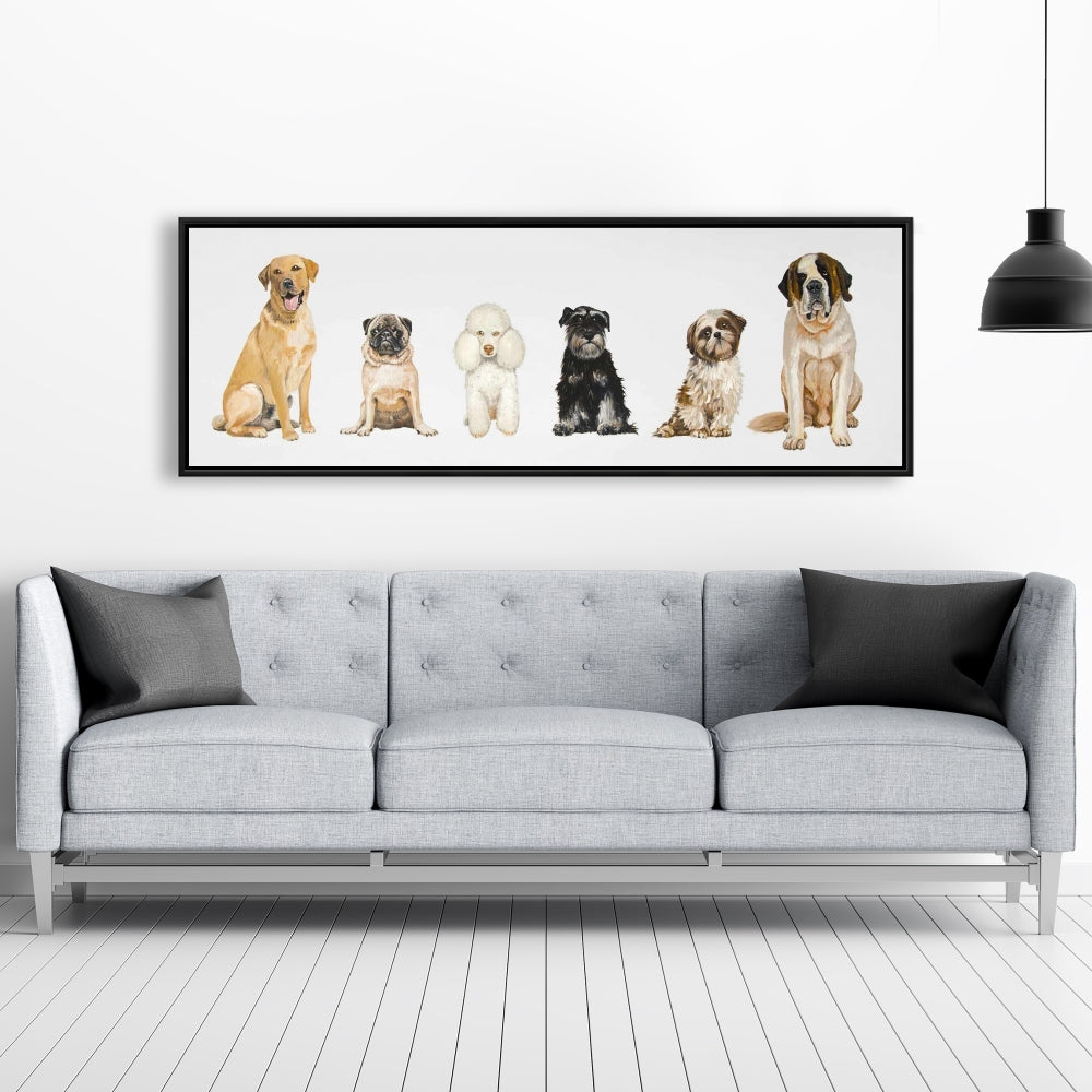 Man's Best Friend White Canvas - Animal Bedroom Decor