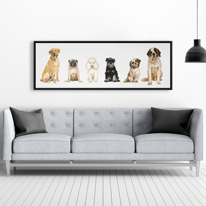 Man's Best Friend White Canvas - Animal Bedroom Decor