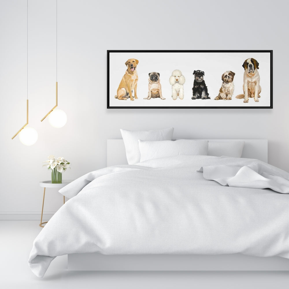 Man's Best Friend White Canvas - Animal Bedroom Decor