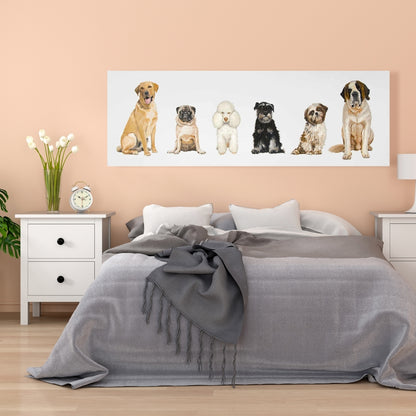 Man's Best Friend Bedroom Canvas | Illustrative Pet Decor