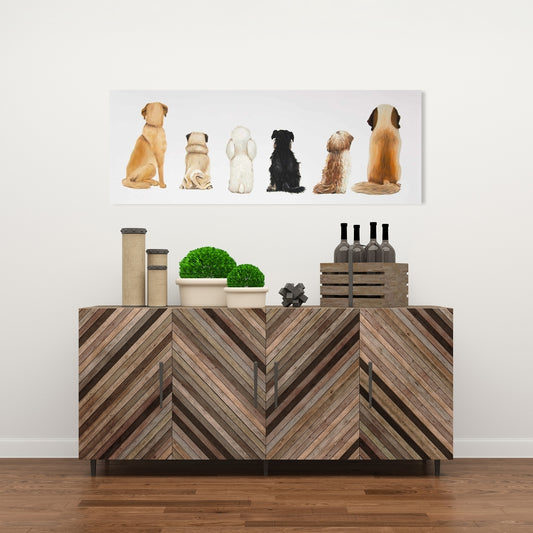 Man's Best Friend Back View Canvas | Bedroom Pets Home Decor