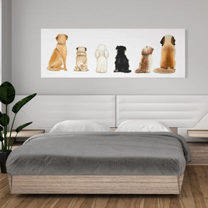 Man's Best Friend Back View Canvas | Bedroom Pets Home Decor