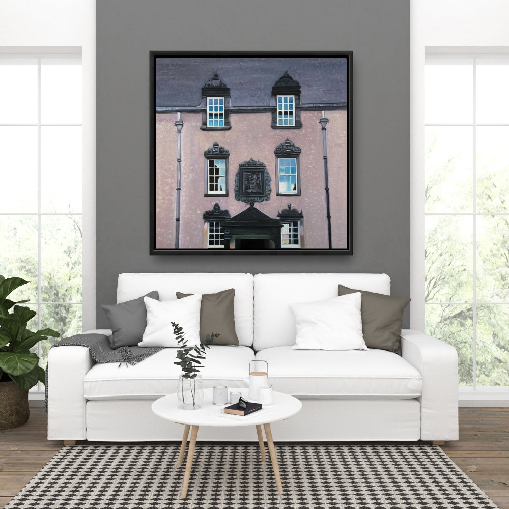 Pink Building Canvas - Argyll's Lodging Stirling Castle Decor