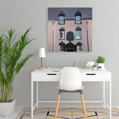 Pink Architecture Vintage Canvas - Argyll's Lodging Home Decor