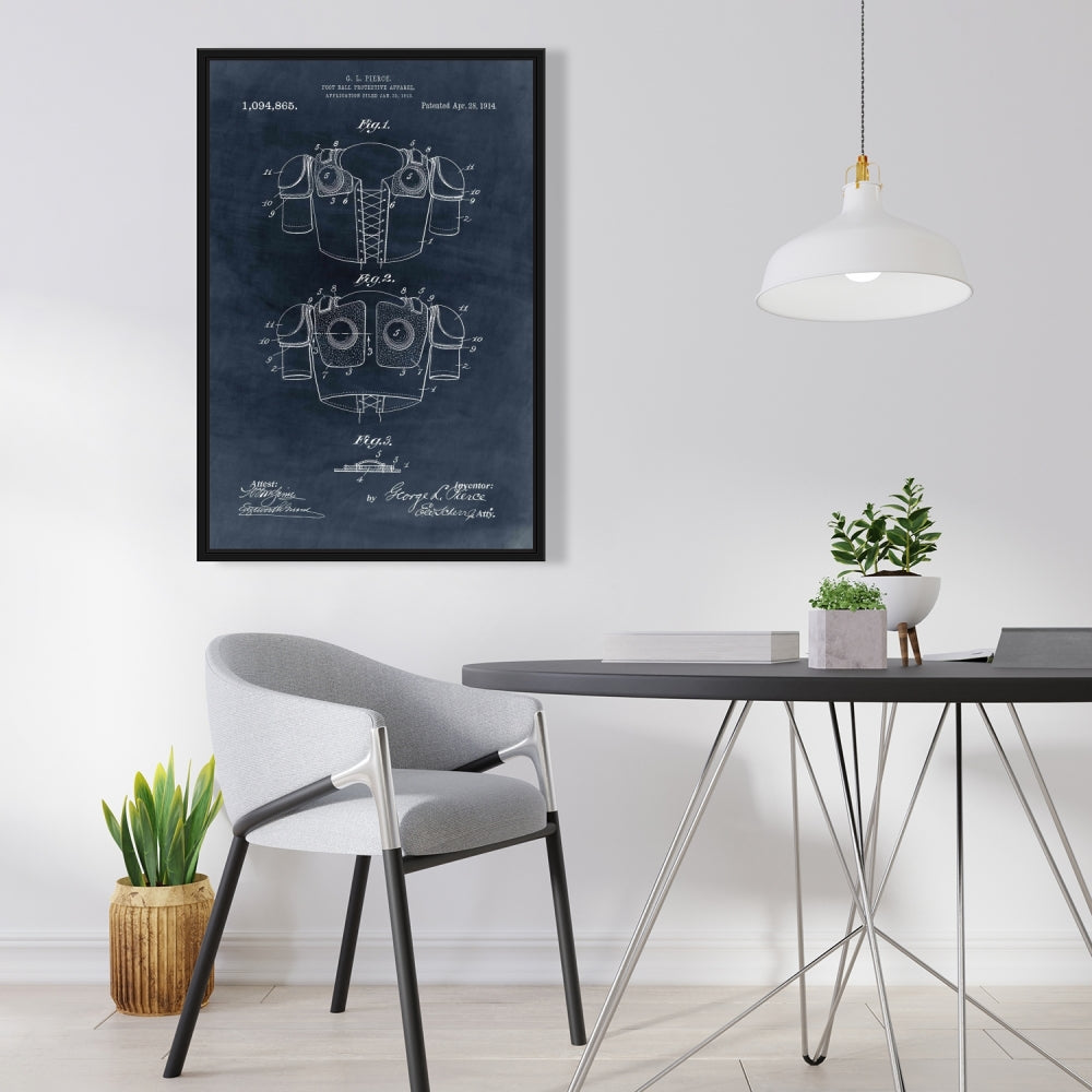 Plan de protection pour footballeurs | Décoration vintage en toile bleue