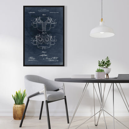 Plan de protection pour footballeurs | Décoration vintage en toile bleue