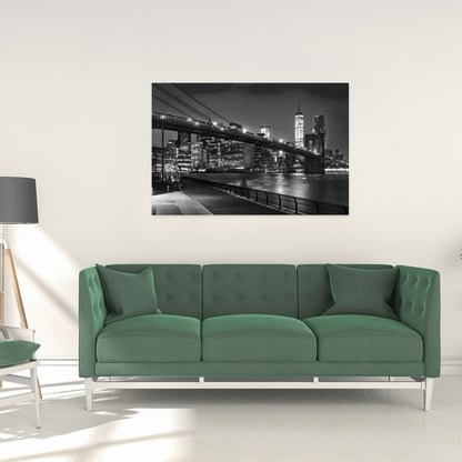 City Under the Night Canvas - Living Room Wall Art Decor