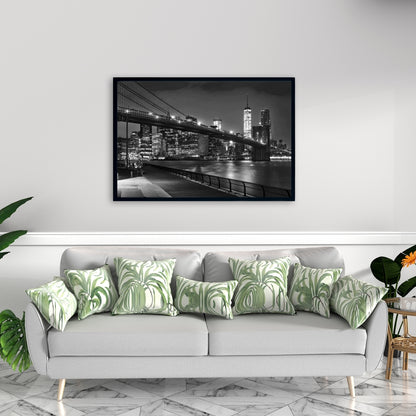 Toile encadrée « Ville sous la nuit » - Décoration d'intérieur urbaine