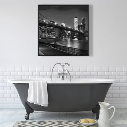 Toile encadrée « Ville sous la nuit » - Décoration d'intérieur urbaine