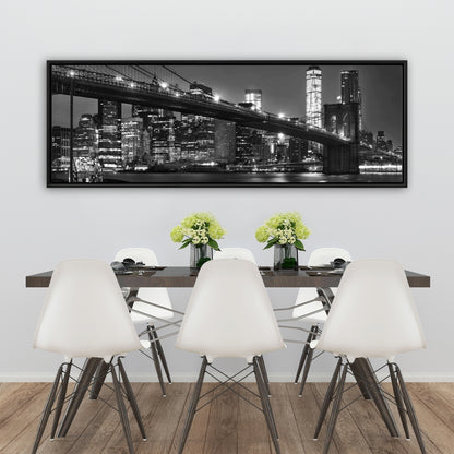 Toile encadrée « Ville sous la nuit » - Décoration d'intérieur urbaine