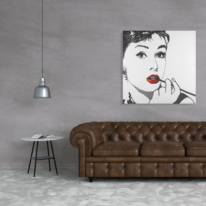 Toile Audrey Hepburn | Décoration murale Beauté Blanche