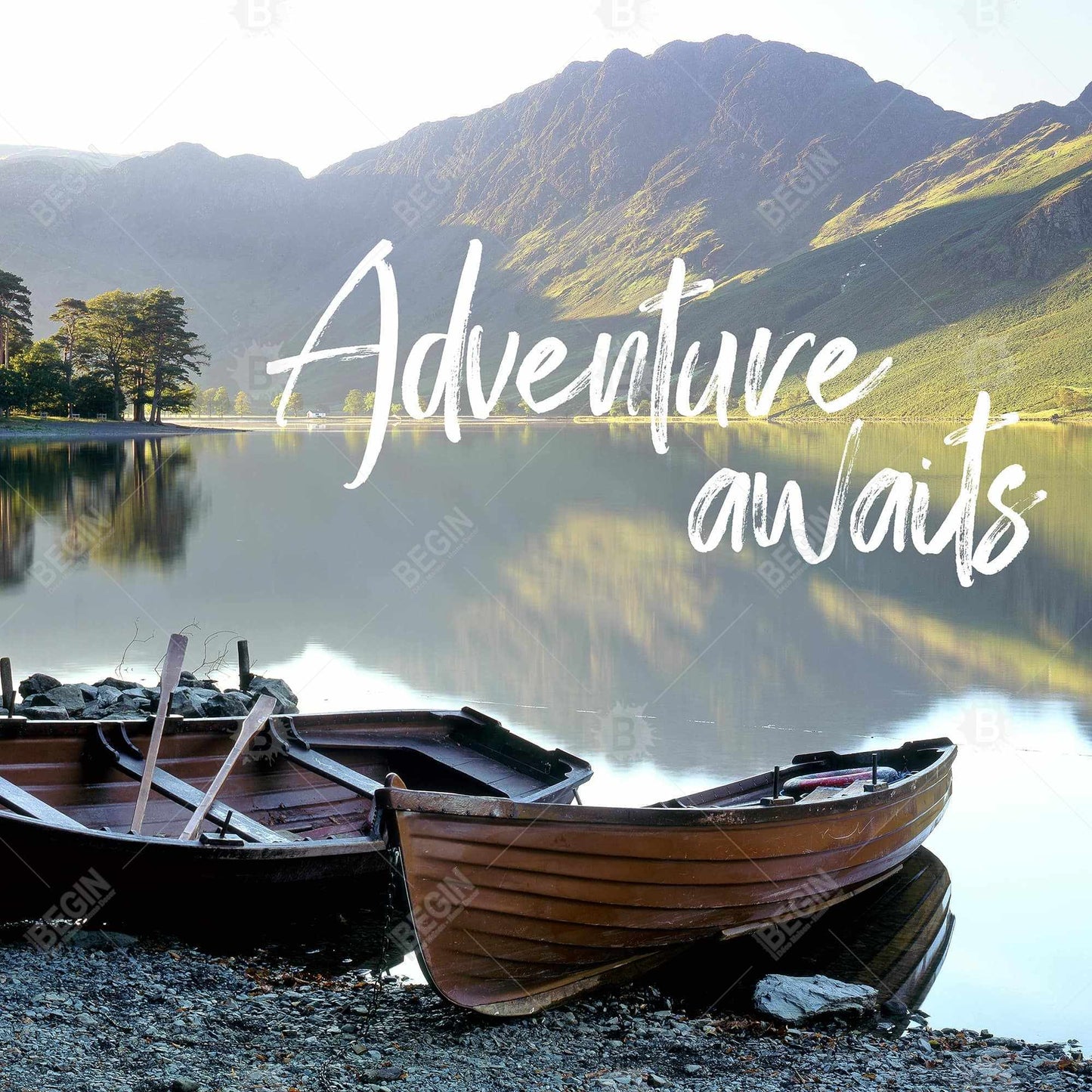 Toile « L'aventure vous attend » | Décoration de chambre scandinave