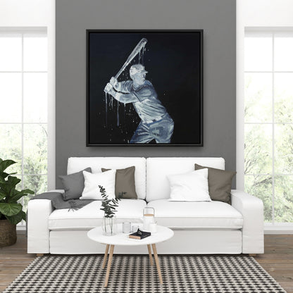 Toile encadrée « Joueur de baseball » | Décoration pour homme | Art de la maison