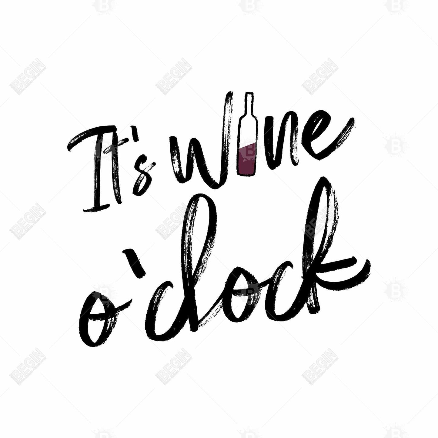 Toile alimentaire minimaliste blanche - Décoration It's Wine O'clock II