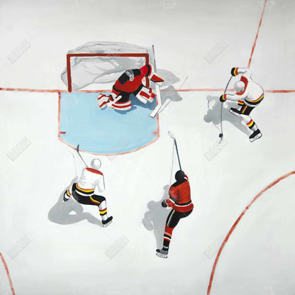 Toile « Match de hockey mouvementé » - Décoration pour homme | Loisirs