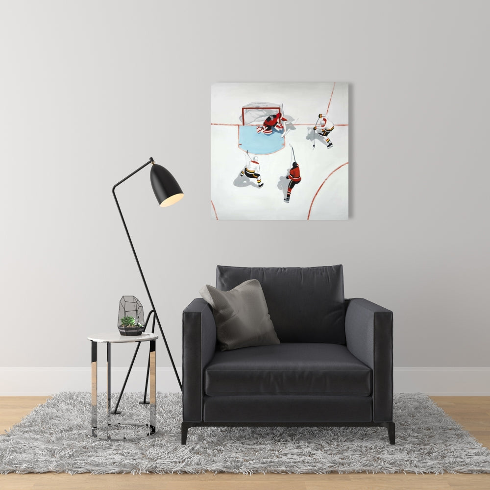 Toile « Match de hockey mouvementé » - Décoration pour homme | Loisirs