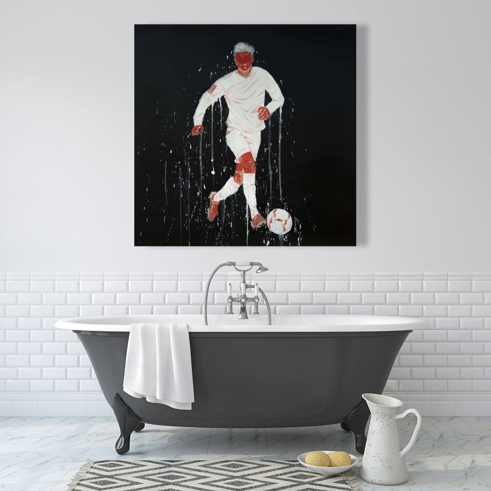 Soccer Player Canvas | Modern Sports & Games Man Cave Decor