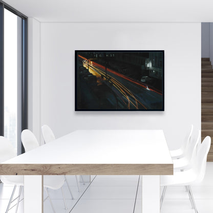 Toile encadrée représentant des bâtiments du centre-ville - Décoration d'intérieur