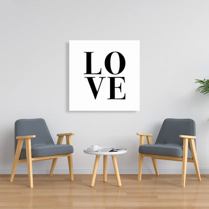 Shapes Black Love Canvas | Living Room Decor | Home Art
