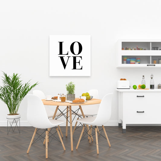 Shapes Black Love Canvas | Living Room Decor | Home Art