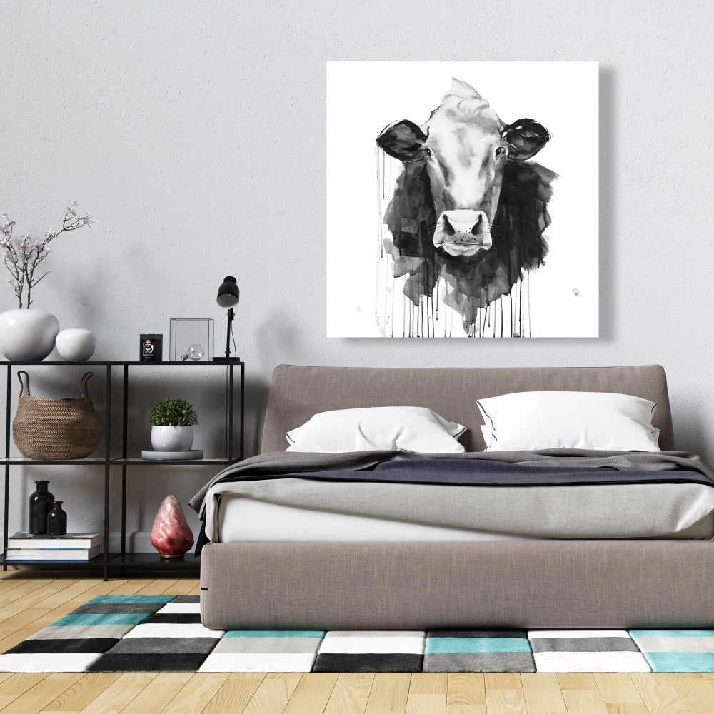 Cow Canvas Art - Farm Animals Kitchen Decor for Home